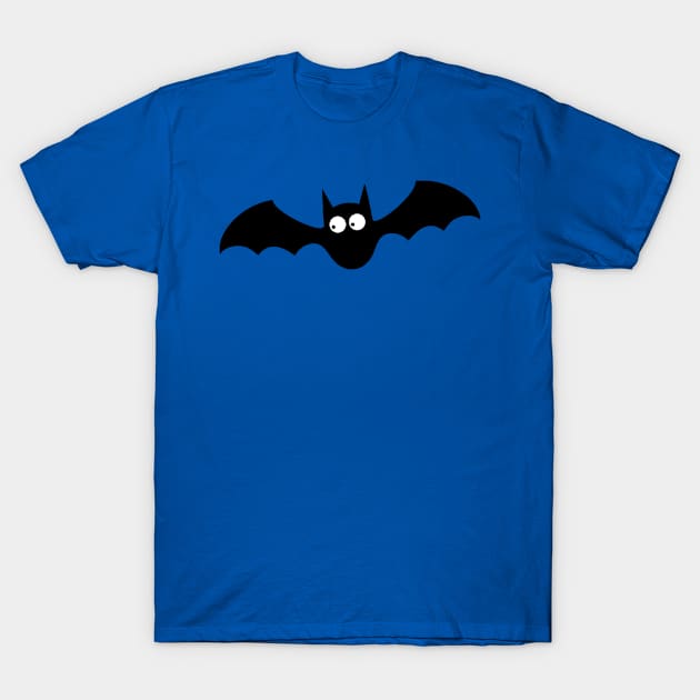 Black bat flying - Halloween design T-Shirt by Montanescu